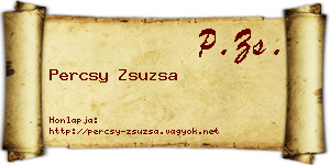 Percsy Zsuzsa névjegykártya